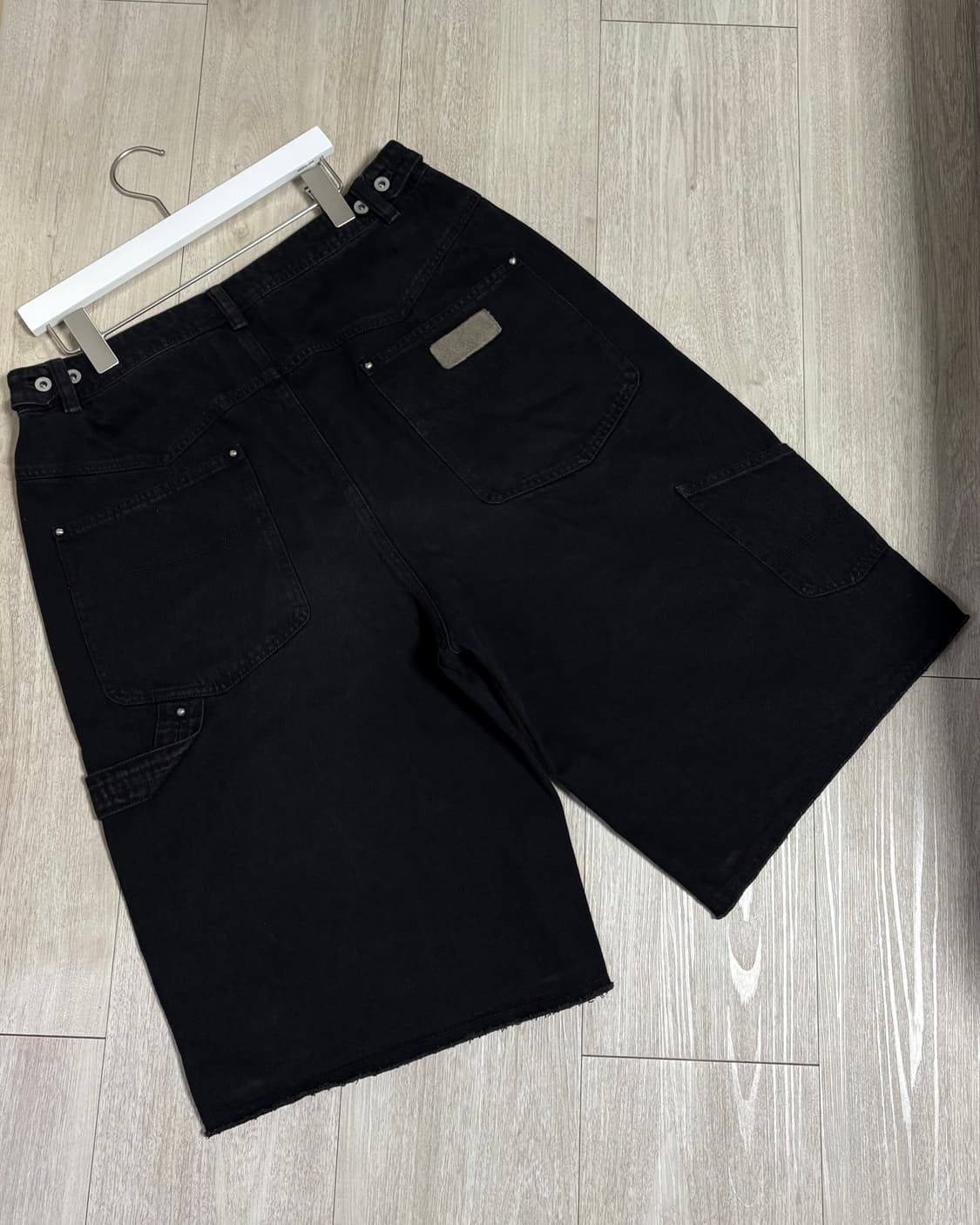 [3]폴리테루 1011 더블니 1/2 팬츠 블랙 상품이미지6