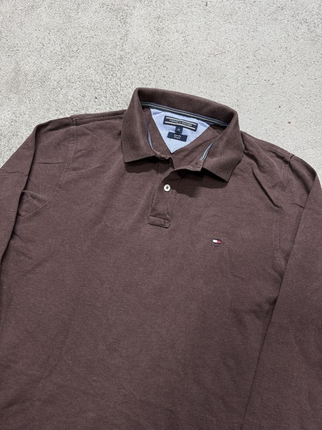 타미힐피거 긴팔 카라티 브라운 M 상품이미지2