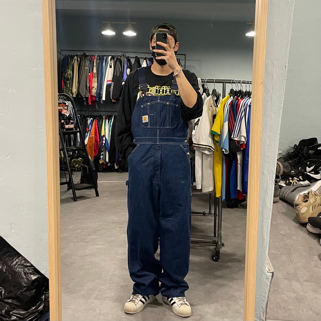 Carhartt 데님 카펜터 오버롤 (35”) 상품이미지7