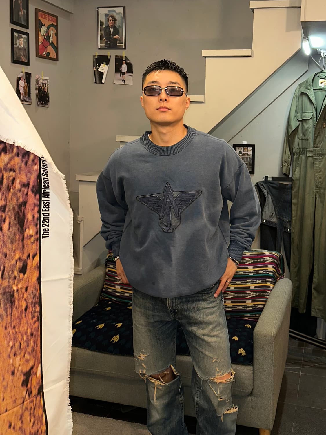 90‘s Armani Jeans logo Italy sweatshirt 상품이미지2