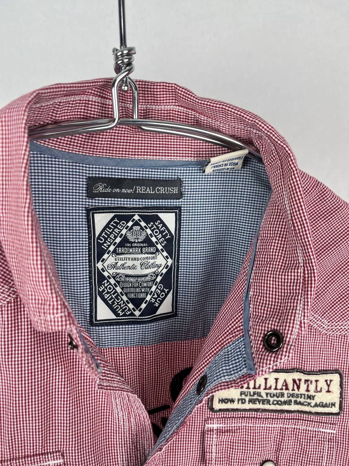 Vintage 자수 체크패턴 셔츠 상품이미지4