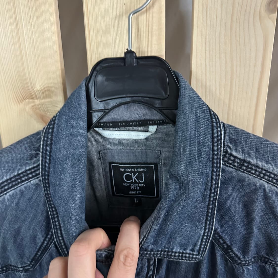 (L) 캘빈클라인 CK 웨스턴 데님 청 셔츠 상품이미지5