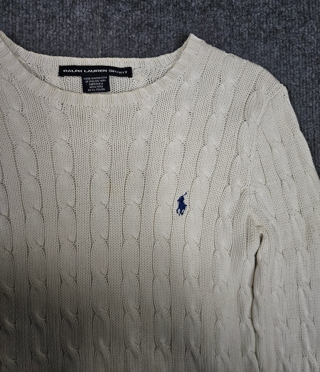 폴로 랄프로렌 화이트 꽈배기 니트(급처) 상품이미지2