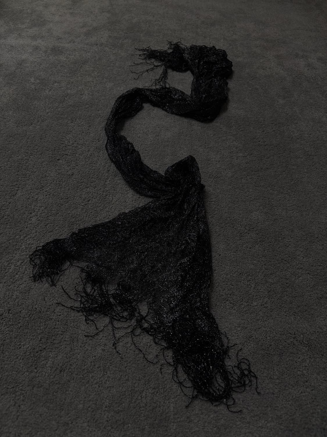 Vintage v-kei punk mood silver scarf 상품이미지1