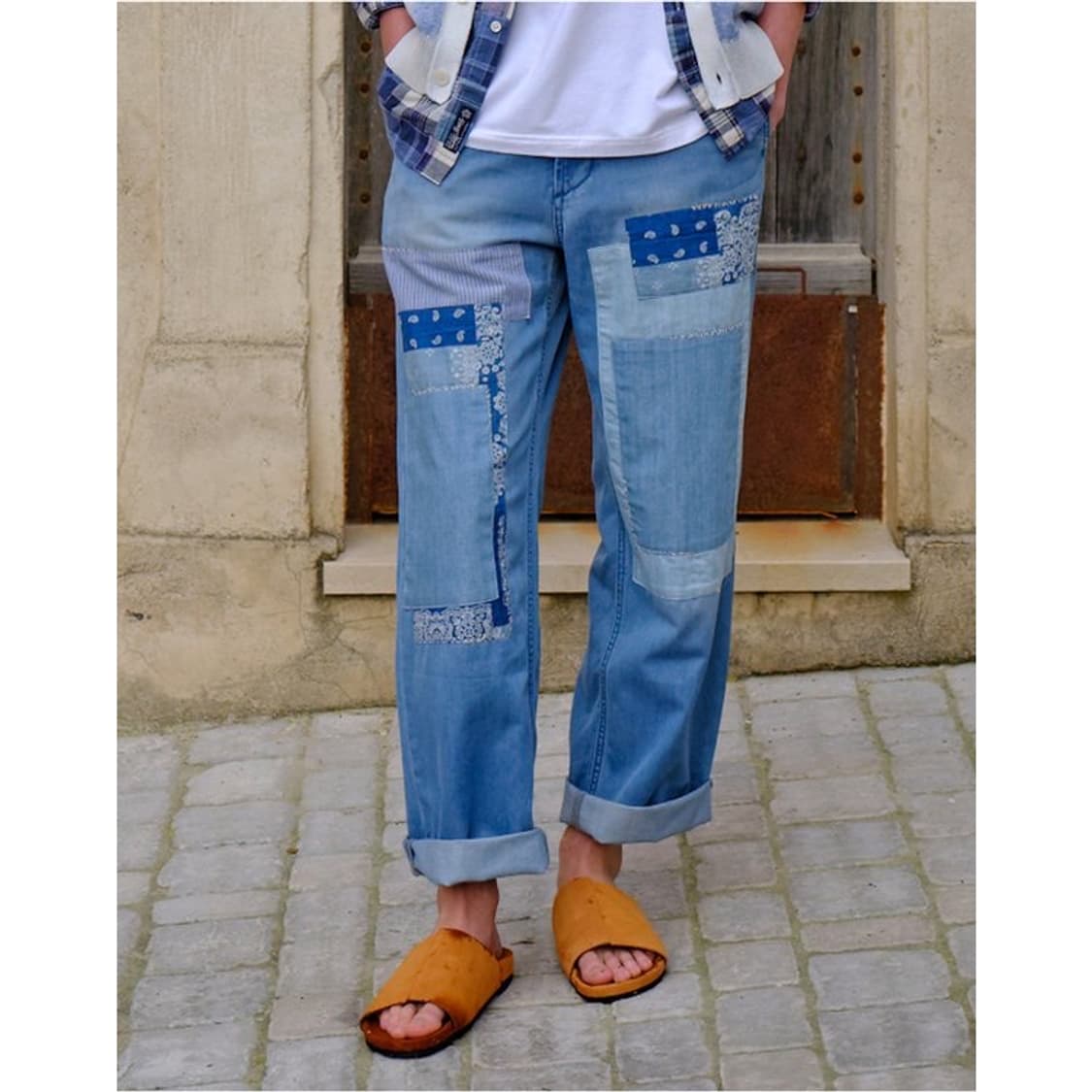 [30] [25SS] HAZZYS 패치워크 데님 팬츠 상품이미지2