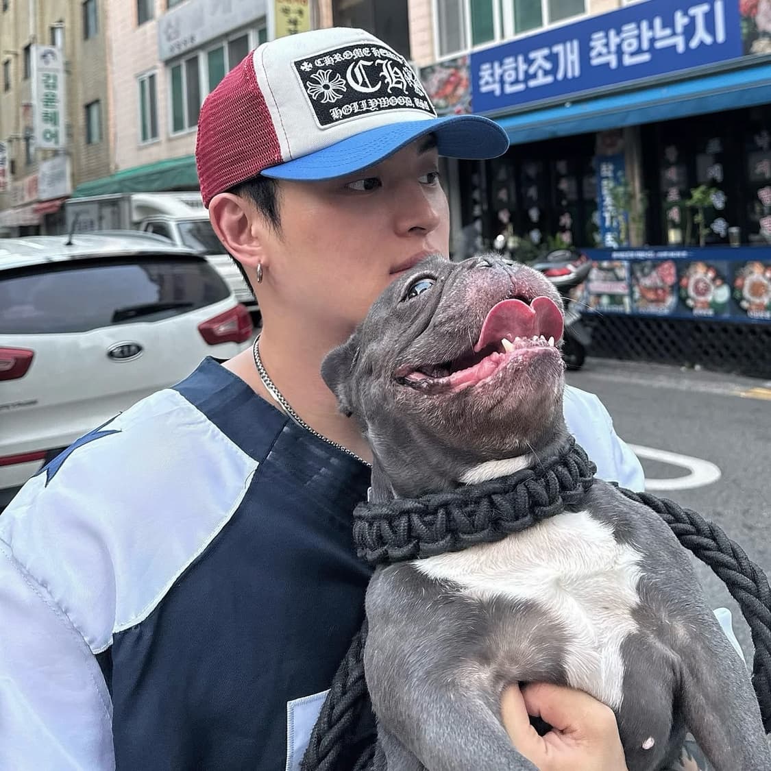 크롬하츠 CH 할리우드 메쉬 트러커캡 블루 레드  상품이미지9