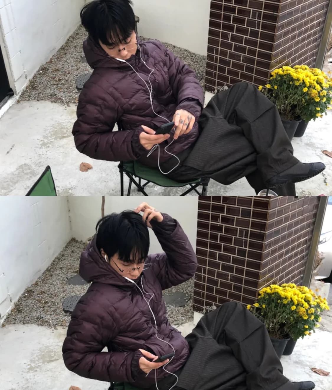 인템포무드 경량패딩 아크틱 라이트 다운 재킷 다크퍼플 M 상품이미지1