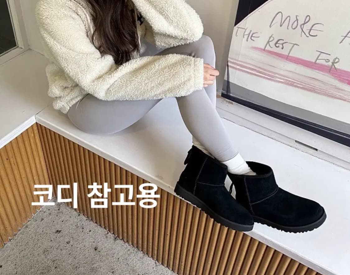 230 235 풀박 새상품 어그 미니 베일리 지퍼 블랙 앵클 부츠 방한 상품이미지5