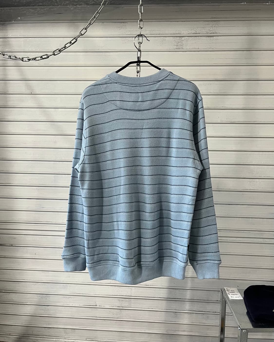 Inspire stripe henley neck knit 상품이미지5
