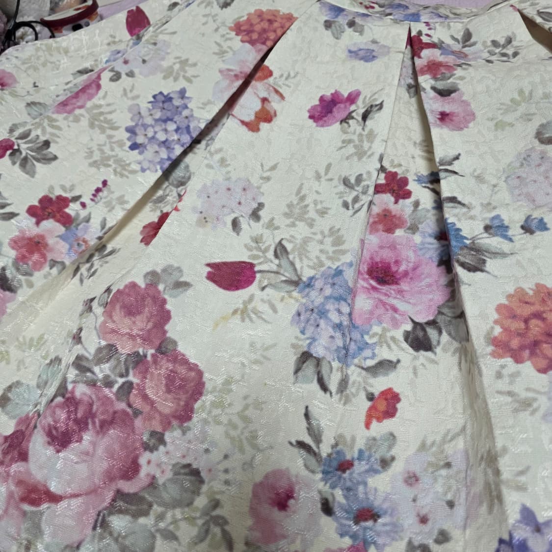 레스트로즈 고전일본빈티지)플로럴 장미 히메로리타 플레어 로맨틱 원피스 상품이미지9