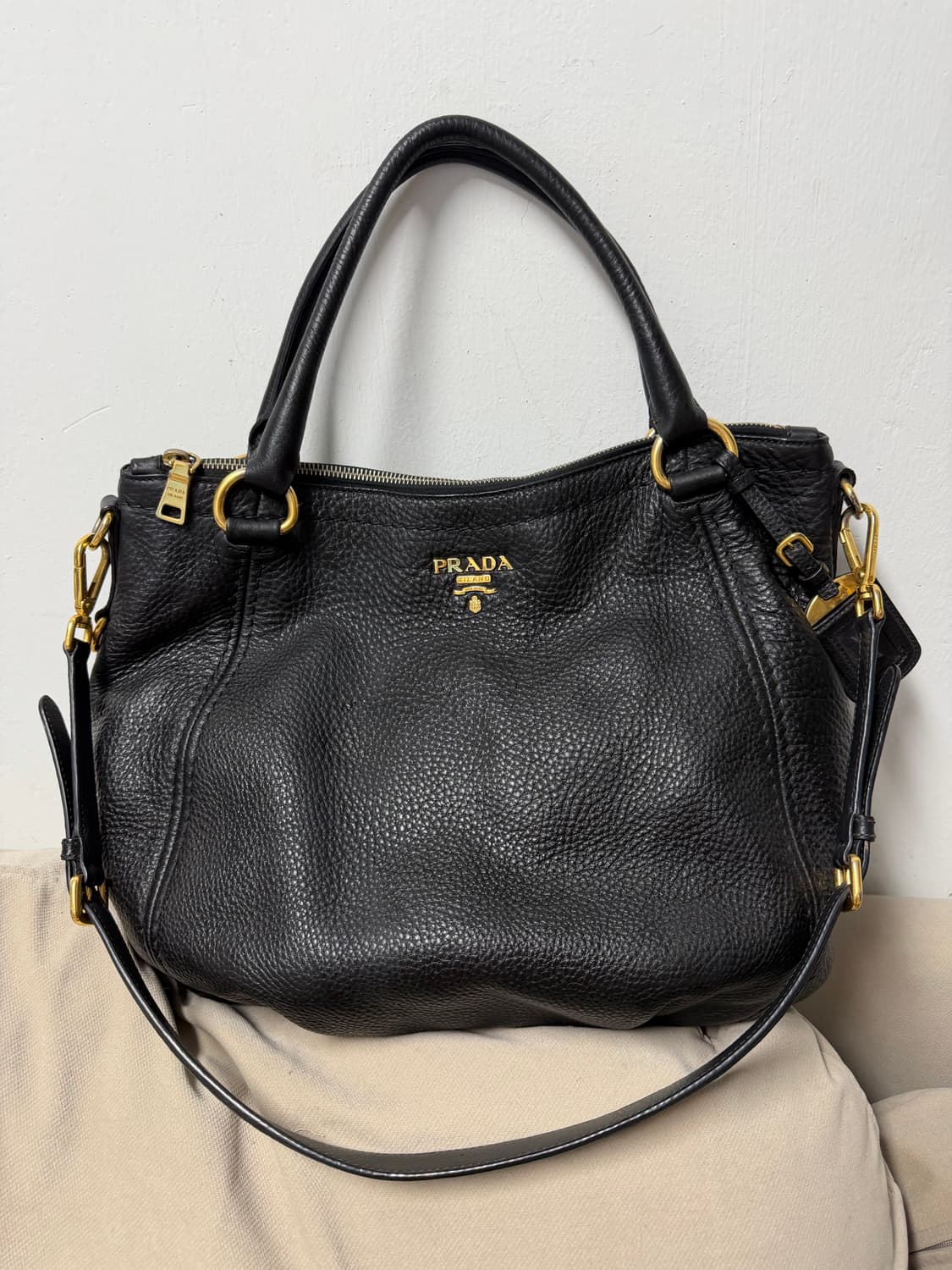 [정품] 프라다 토트백 블랙 상품이미지1