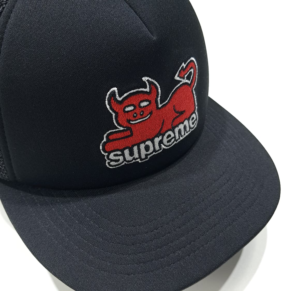 CL739 슈프림 x 토이머신 메쉬백 5패널 블랙 트러커캡 모자 상품이미지1