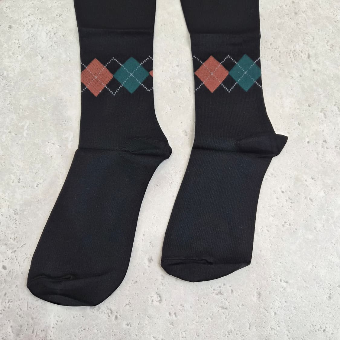 아가일 체크 압박 하이삭스형 스타킹 상품이미지2