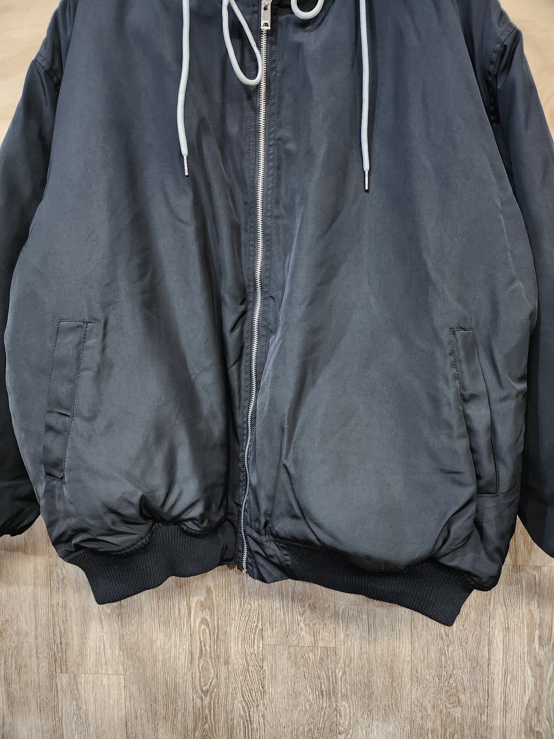 1066) 남성 누빔안감 후디 항공자켓 상품이미지4