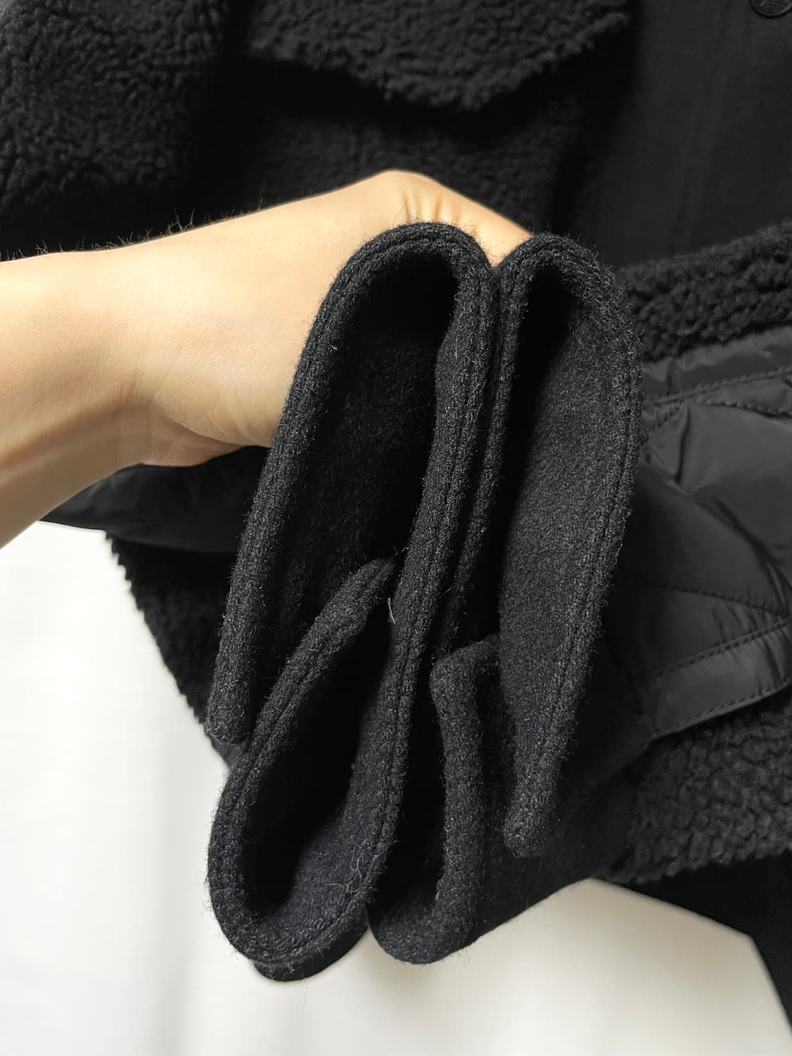 한섬 시스템 남성 퀼팅 양털 울 자켓 _ 블랙 105 상품이미지5