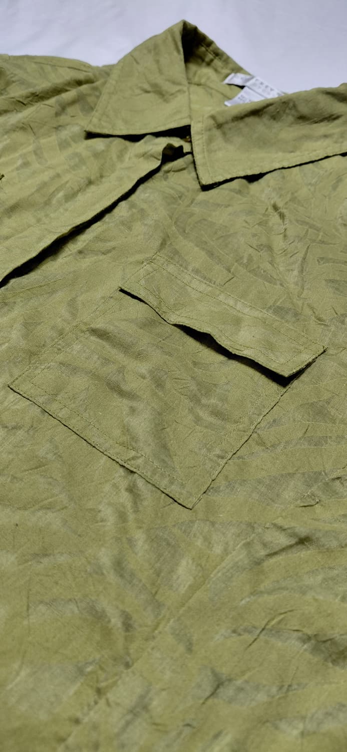 Geoffrey Beene 올리브 리프 자카드 시어 셔츠(Size 16) 상품이미지9