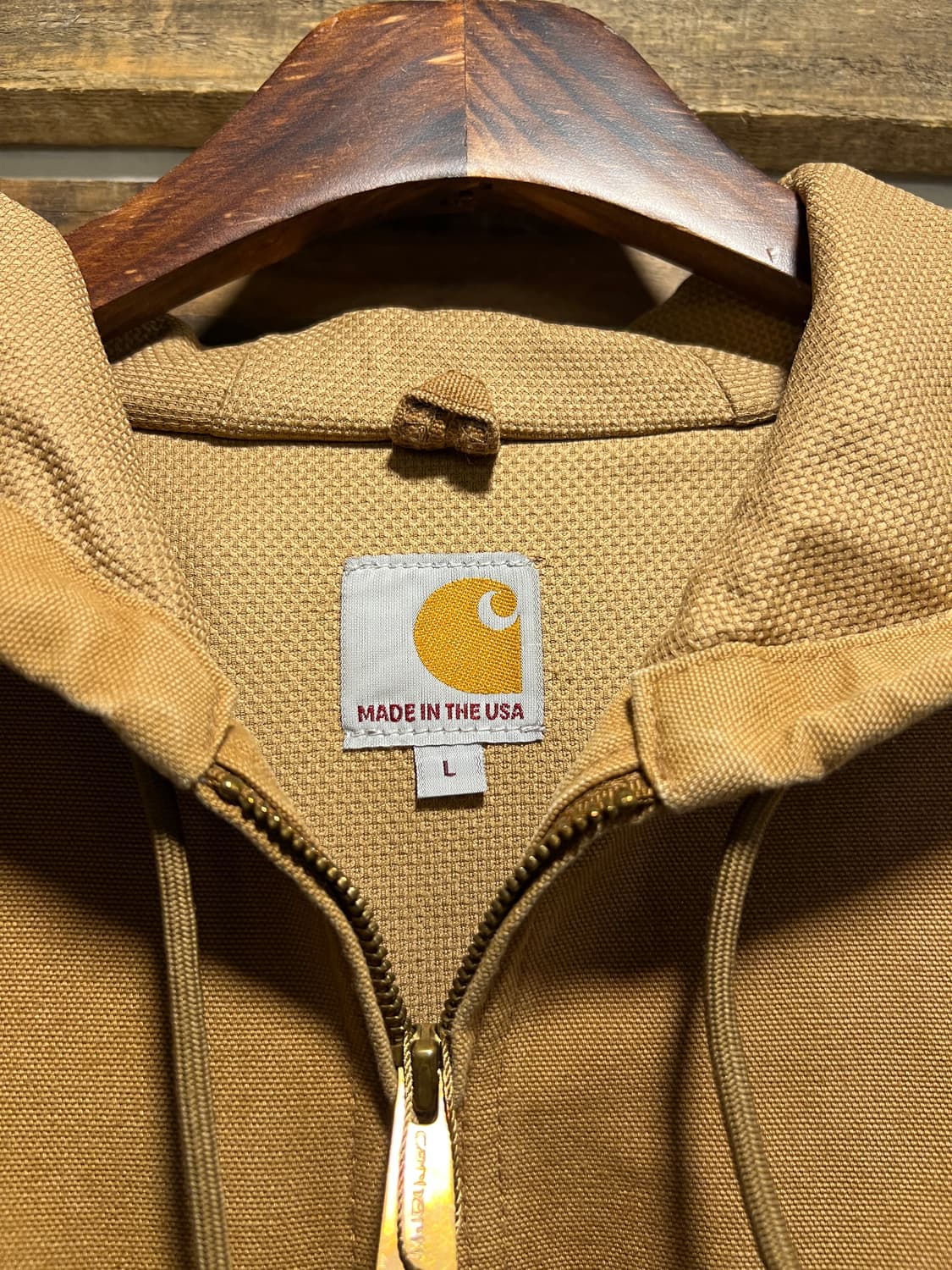 [L]칼하트 Made in USA  브라운 캔버스 액티브 워크 자켓 상품이미지2
