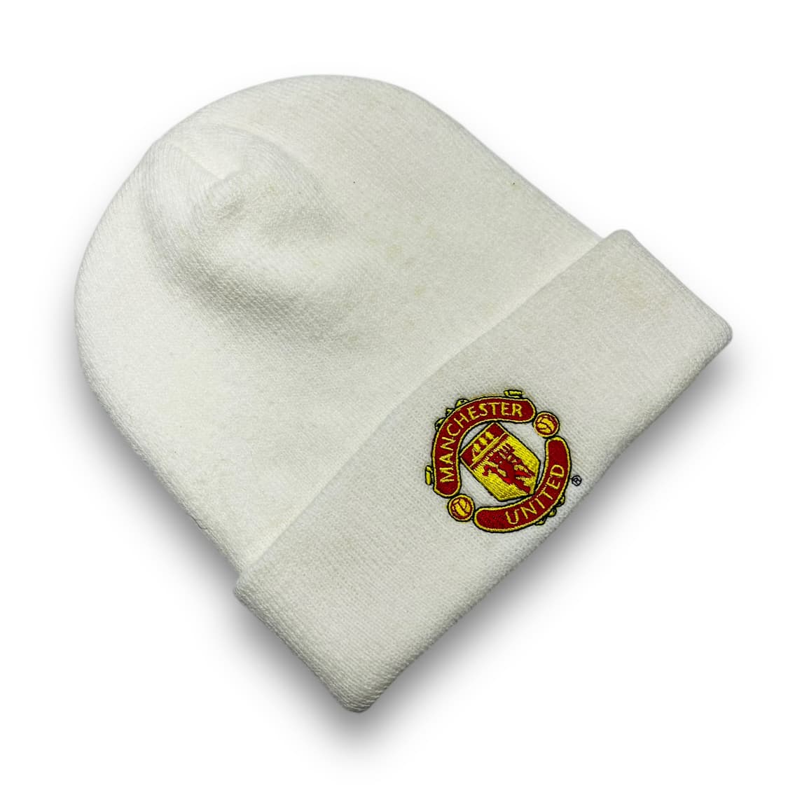 맨체스터 유나이티드 자수 로고 화이트 빈티지 비니 상품이미지1