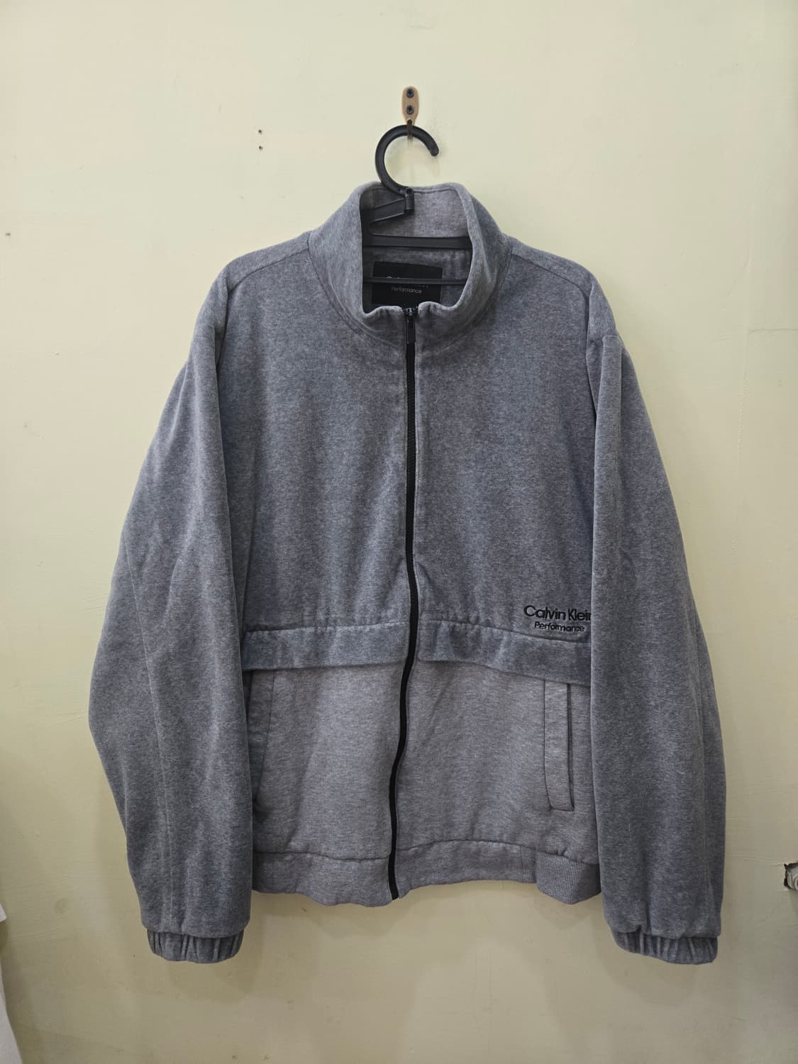 [캘빈클라인] 퍼포먼스 플리스 집업 자켓 그레이 2XL 상품이미지1