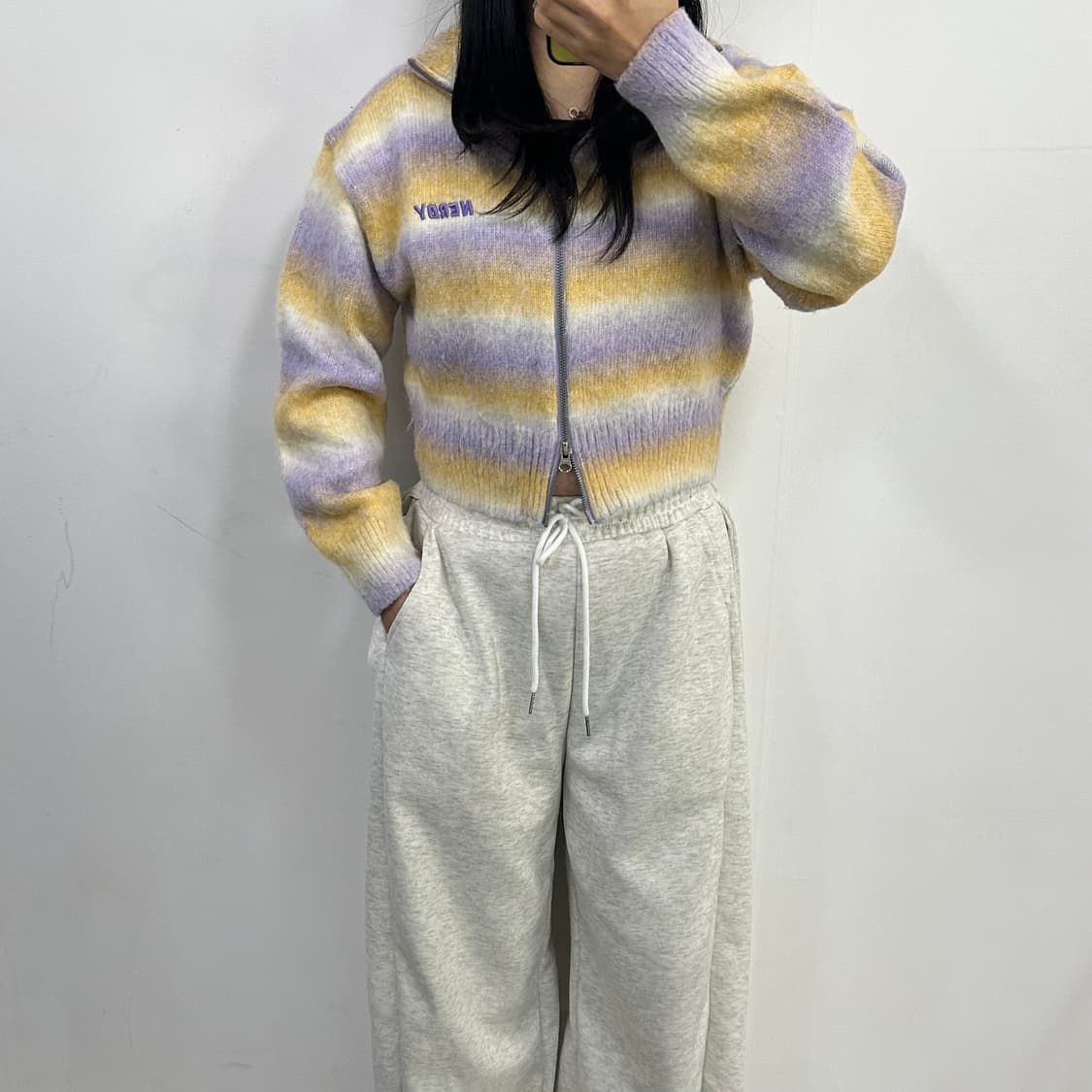 널디 투웨이 니트집업[1699] 상품이미지1