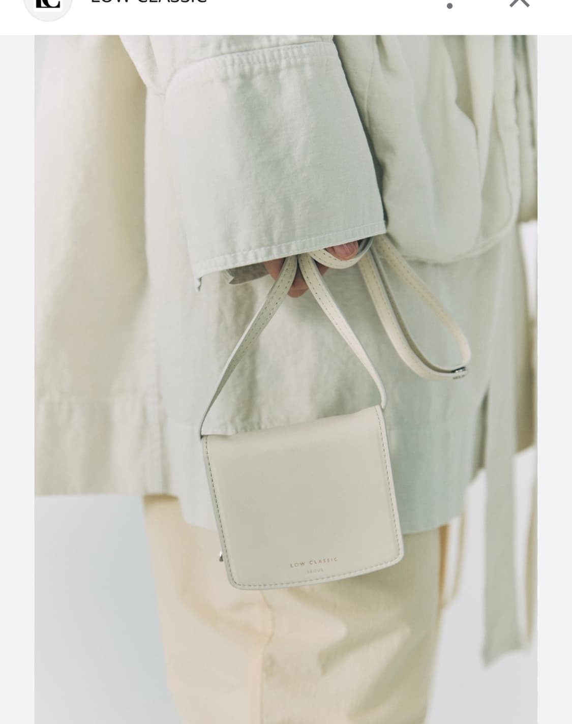 로우클래식 스트랩 월렛  카드 지갑  아이보리 상품이미지1