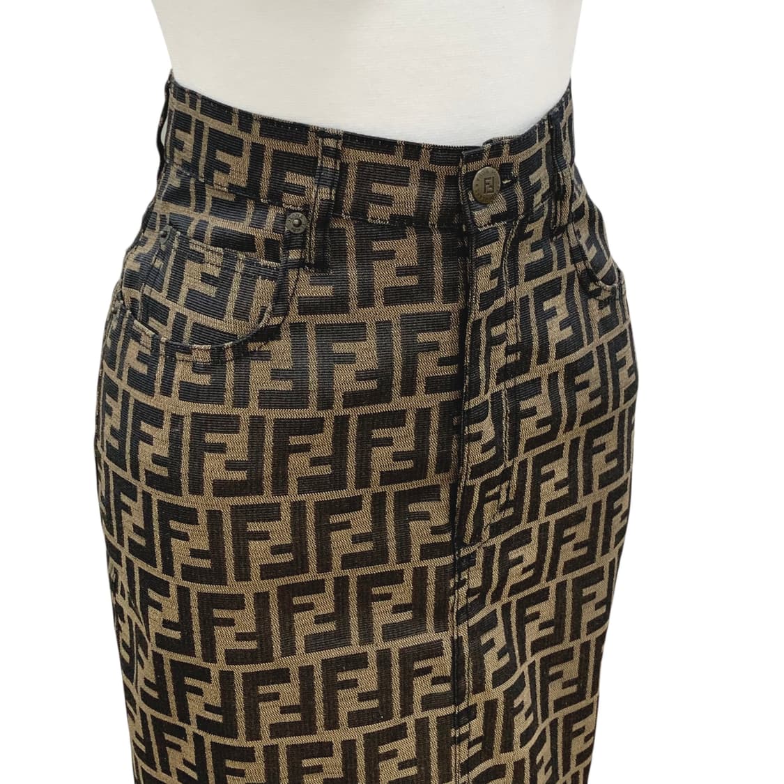 펜디 FF 주카 패턴 미디 스커트 상품이미지4