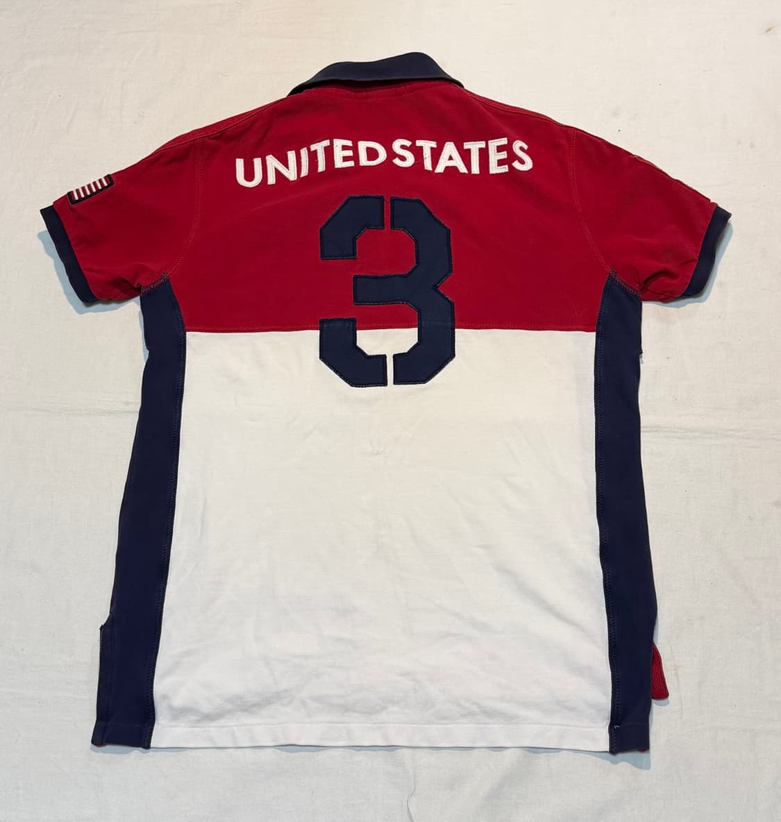 폴로 랄프로렌 빅포니 성조기 USA 카라티 화이트 레드 상품이미지5