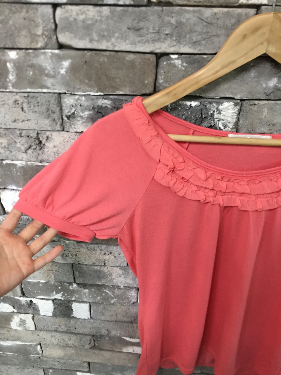vintage frill coral balloon top T 상품이미지6