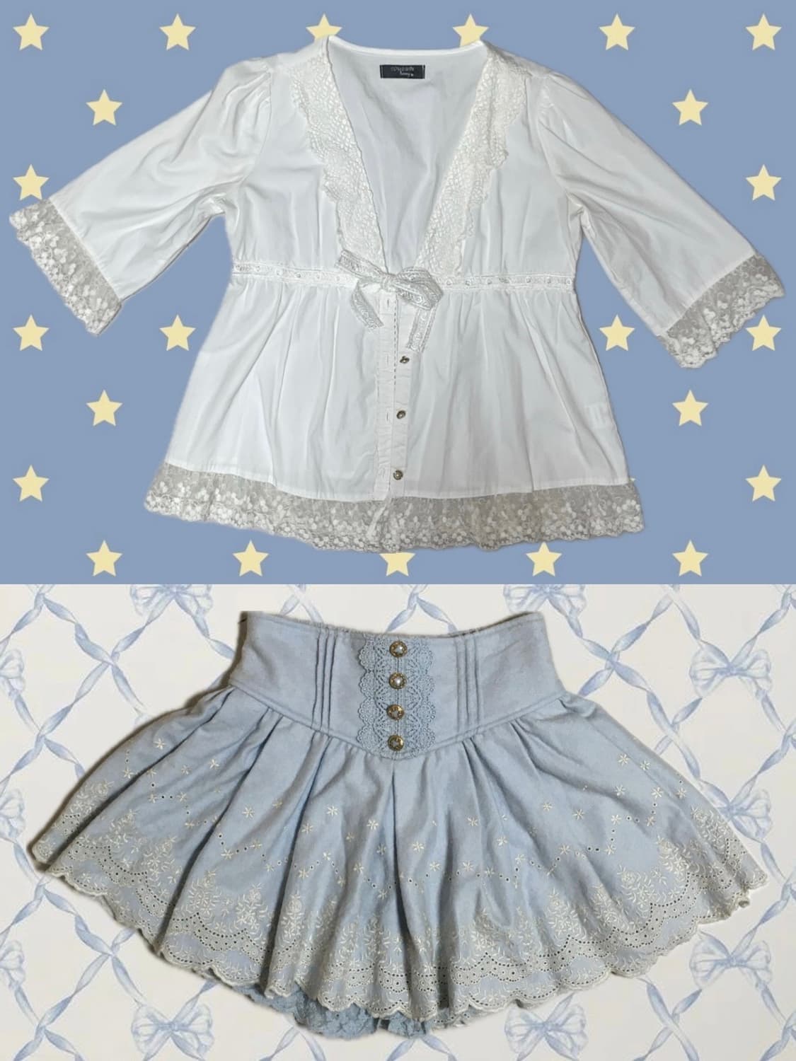 리즈리사 스커트 블라우스 코디셋 상품이미지1