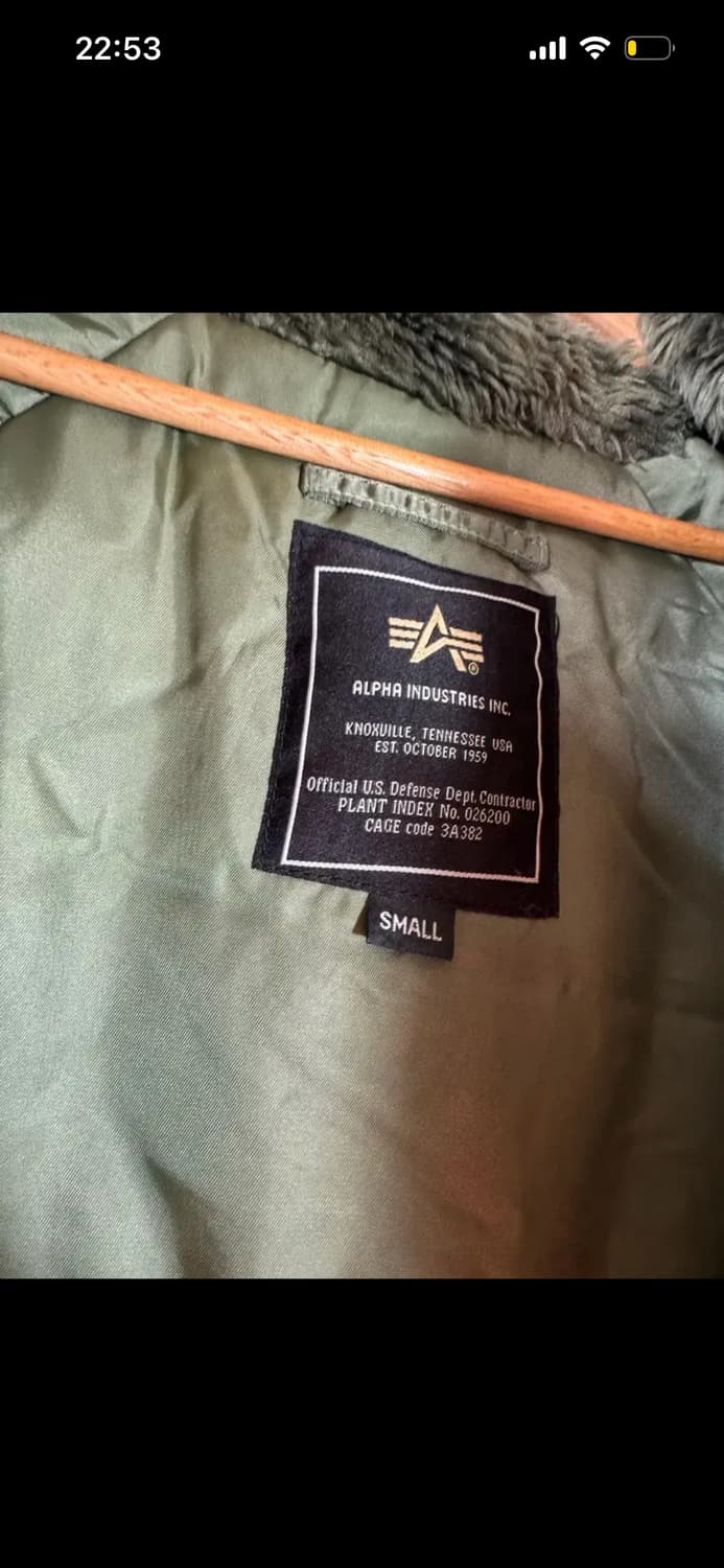 알파인더스트리 카키 야상 패딩 자켓 s 상품이미지3