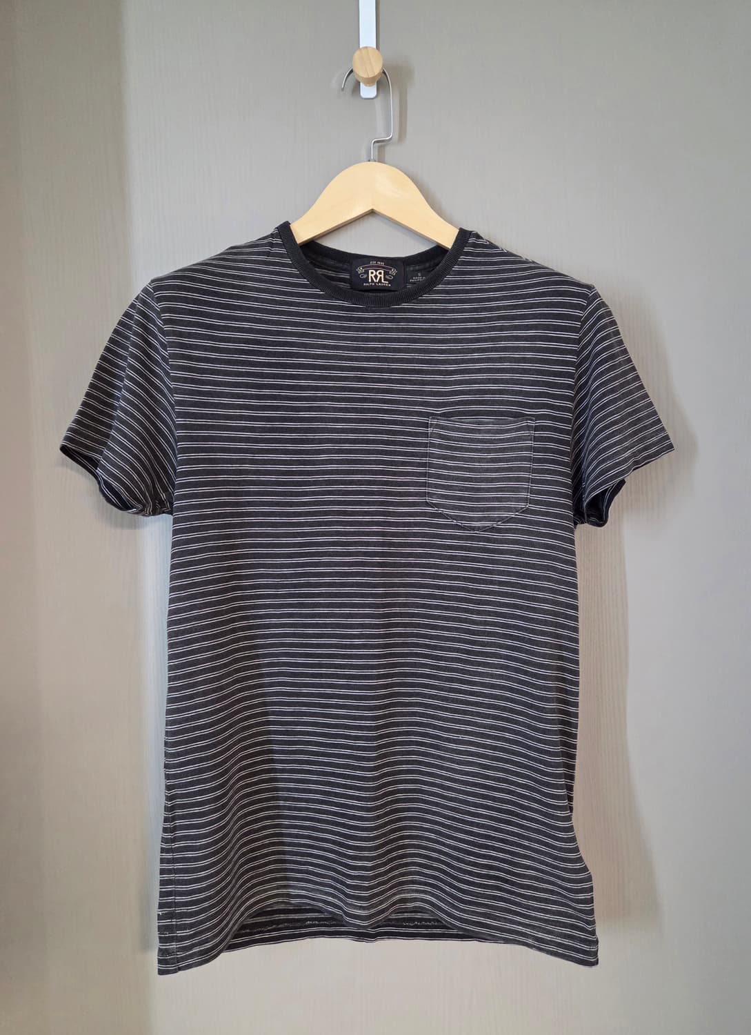 RRL 더블알엘 블랙 스트라이프 반팔 티셔츠 S 상품이미지1