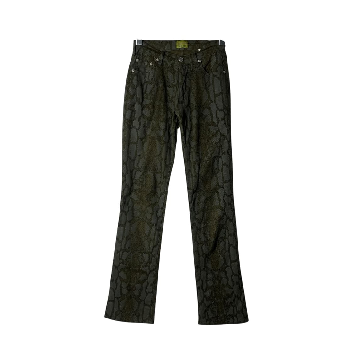 [CIMARRON] 파이톤 뱀피 세미 부츠컷팬츠 상품이미지1