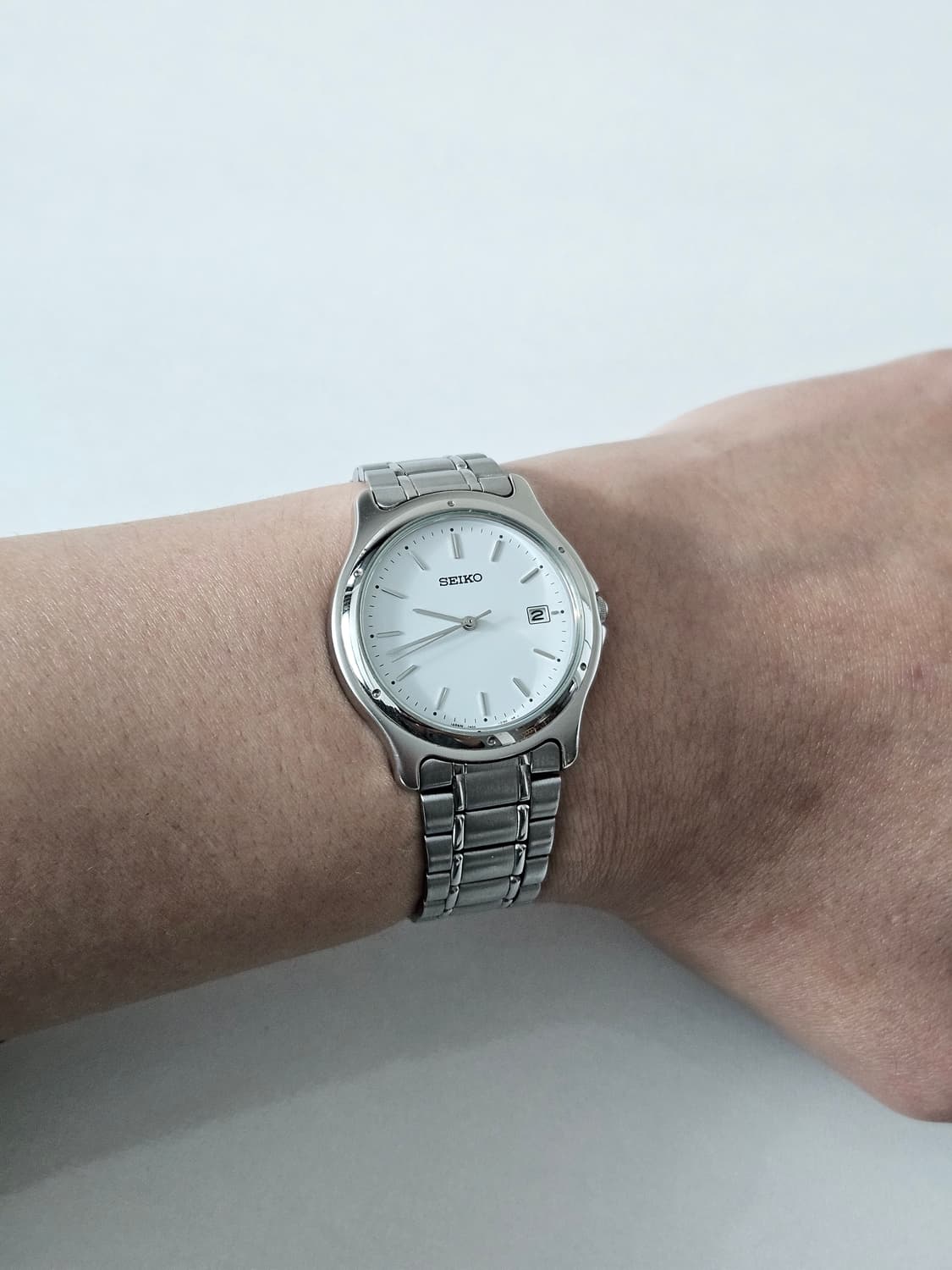 빈티지 세이코 쿼츠 실버&화이트 상품이미지2