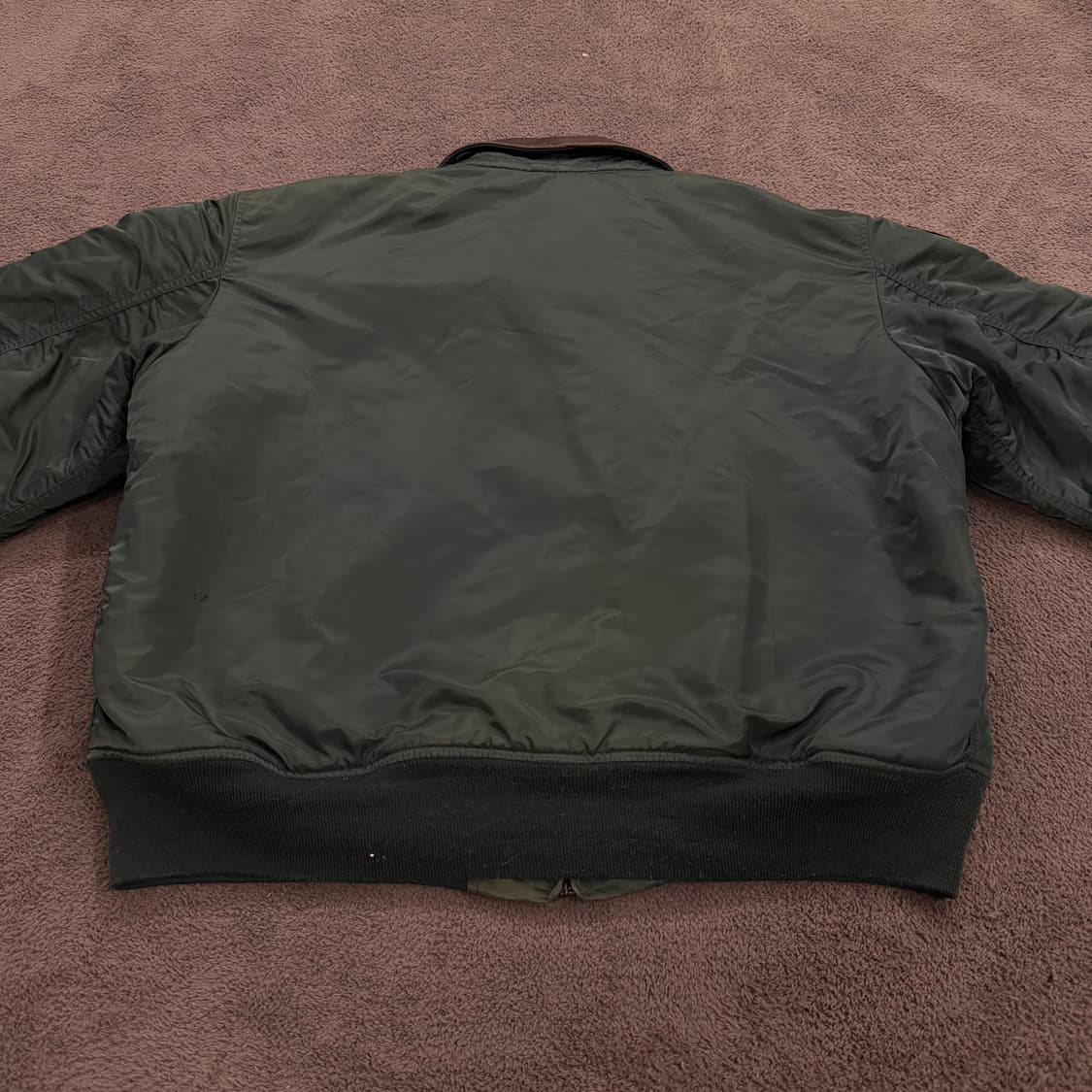 [정품/XL] 알파인더스트리 MA-1 가죽 배색 항공점퍼 상품이미지4