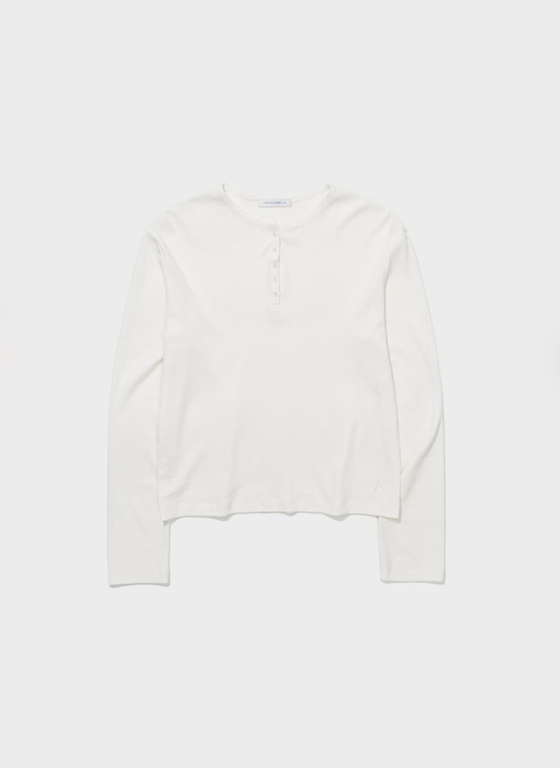 Relaxed Henley Tee Ivory 상품이미지5