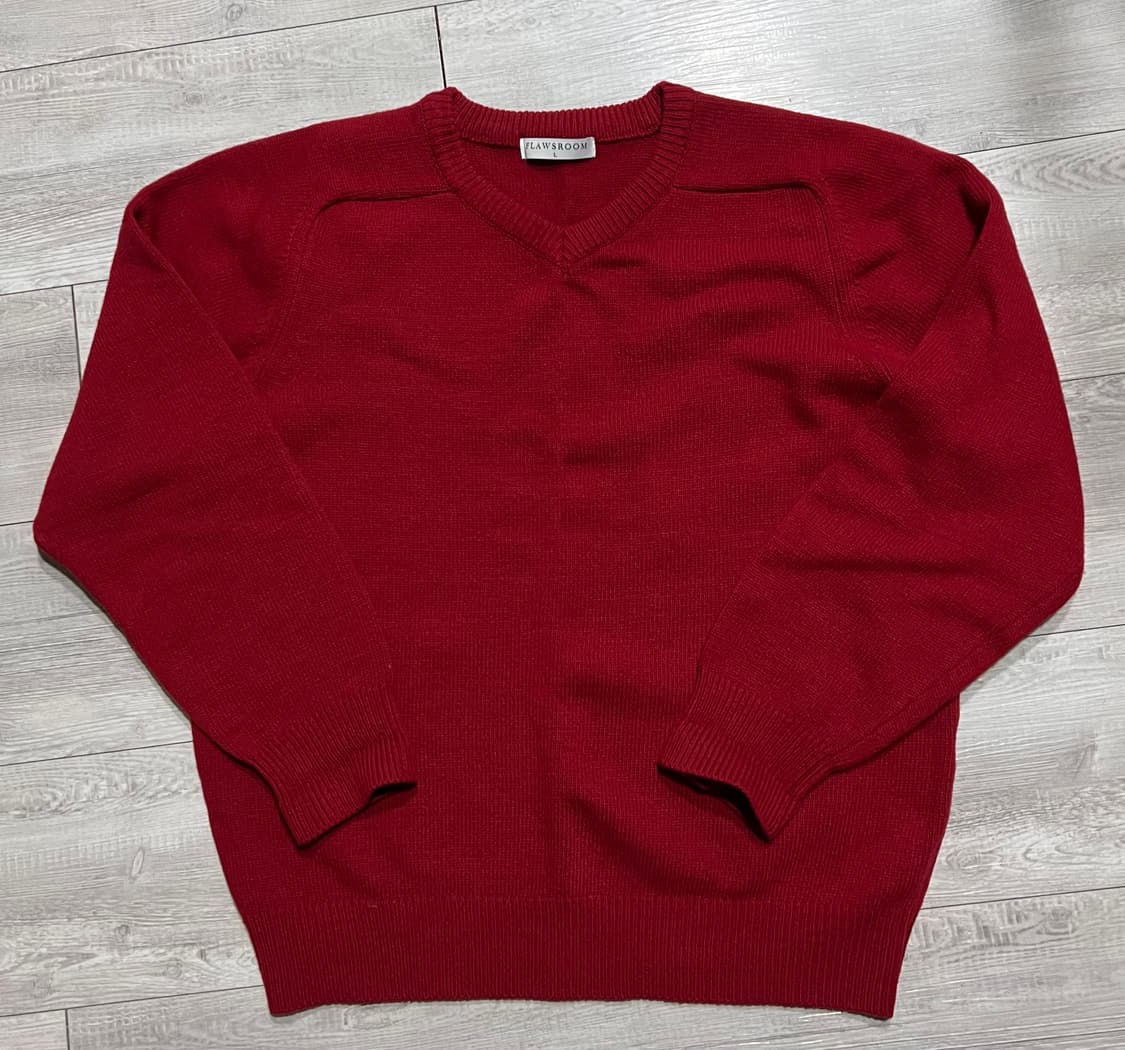 플로즈룸 브이넥 니트 L (100-105) 상품이미지1