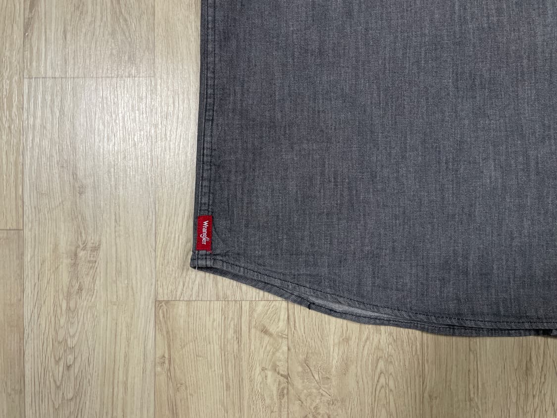 110~) 00's 랭글러 미국판 그레이데님 웨스턴셔츠 상품이미지6