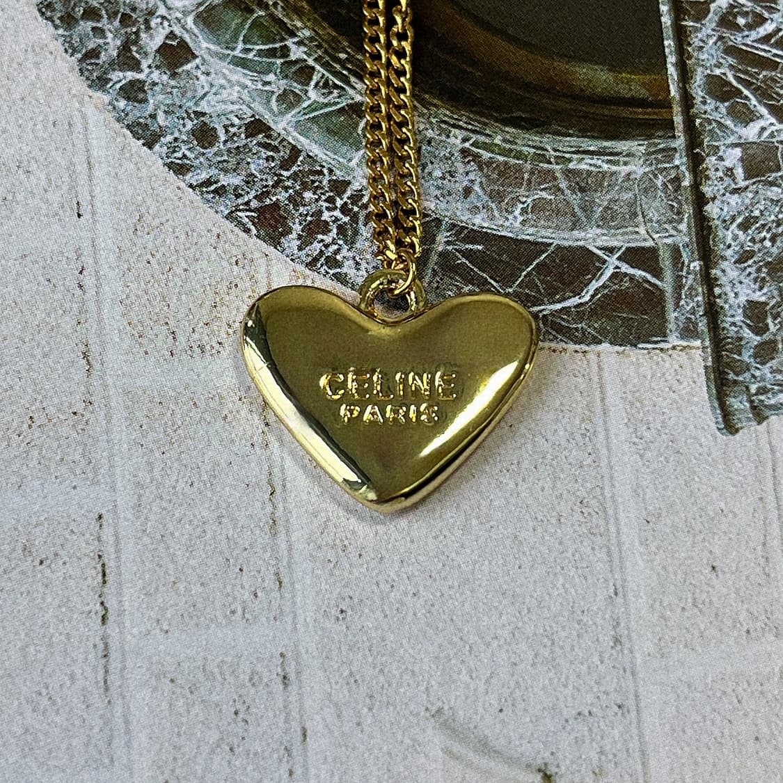2Color 셀린느 클래식 하트 로고 목걸이 (골드 / 실버) 상품이미지4