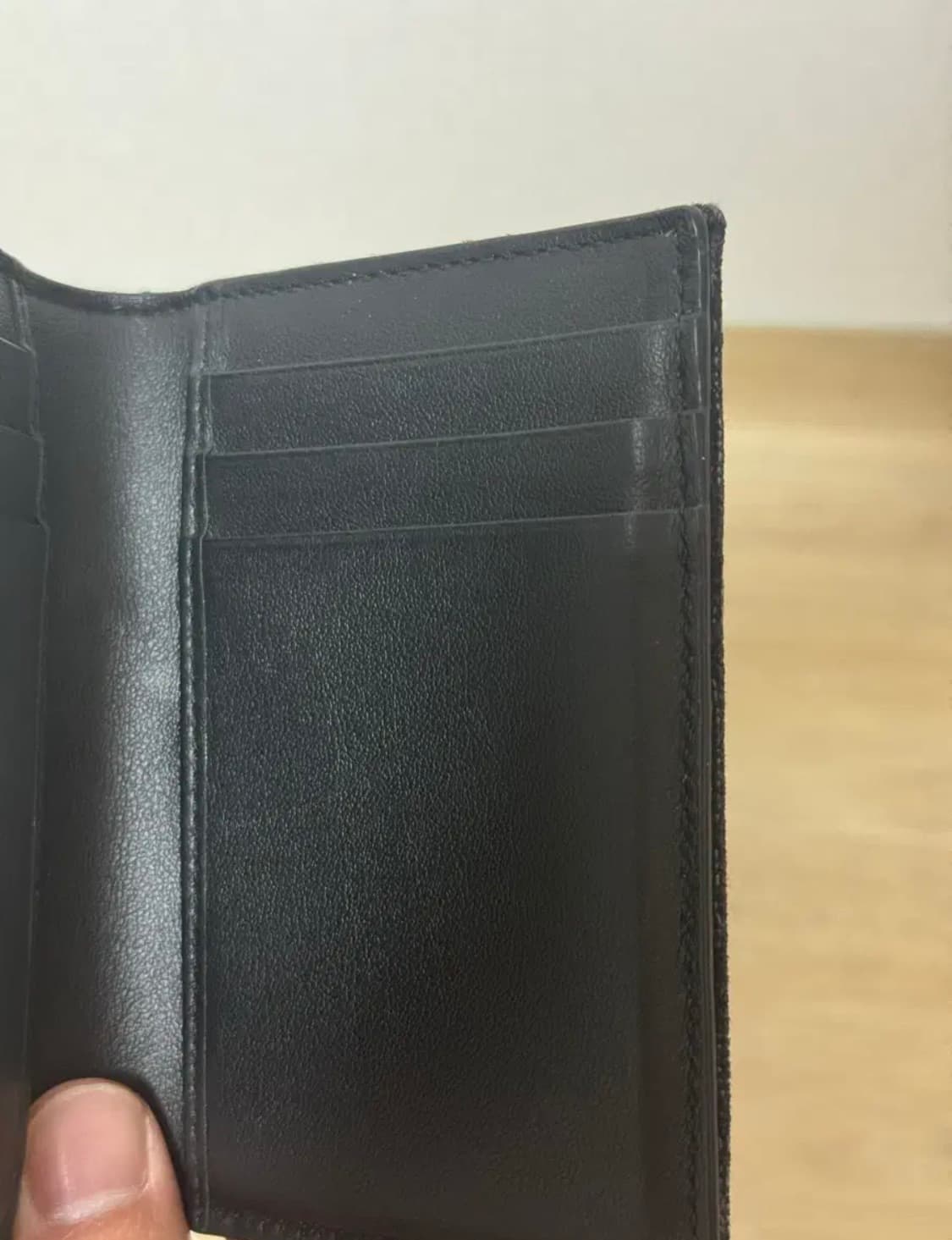 디올 오블리크 2단 카드홀더 블랙 상품이미지4