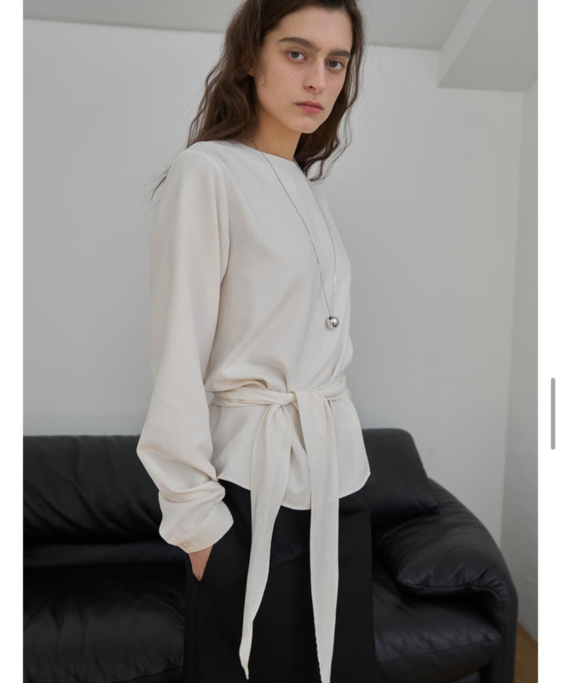 [새상품] 어텀 made 로브 랩 블라우스 / 하객룩  상품이미지5