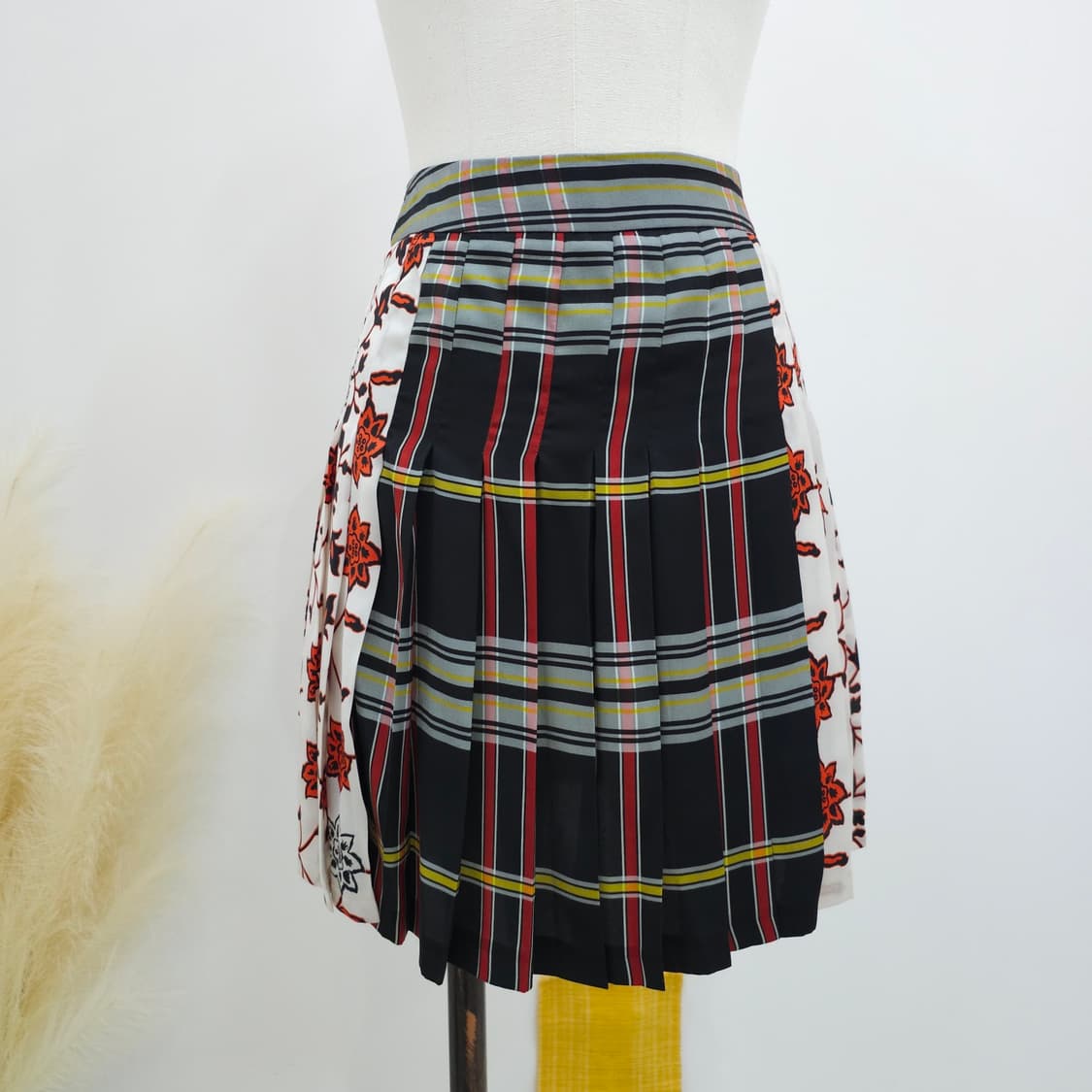 ZARA WOMAN 유니크 패턴 믹스 플리츠 스커트 상품이미지1