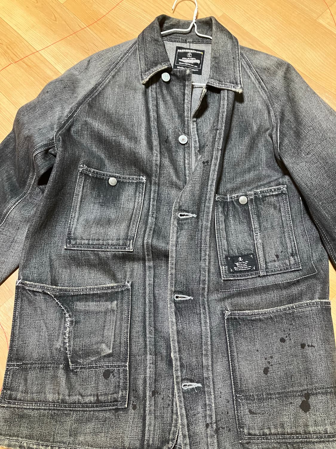 네이버후드 데님커버올 자켓 흑청 상품이미지1