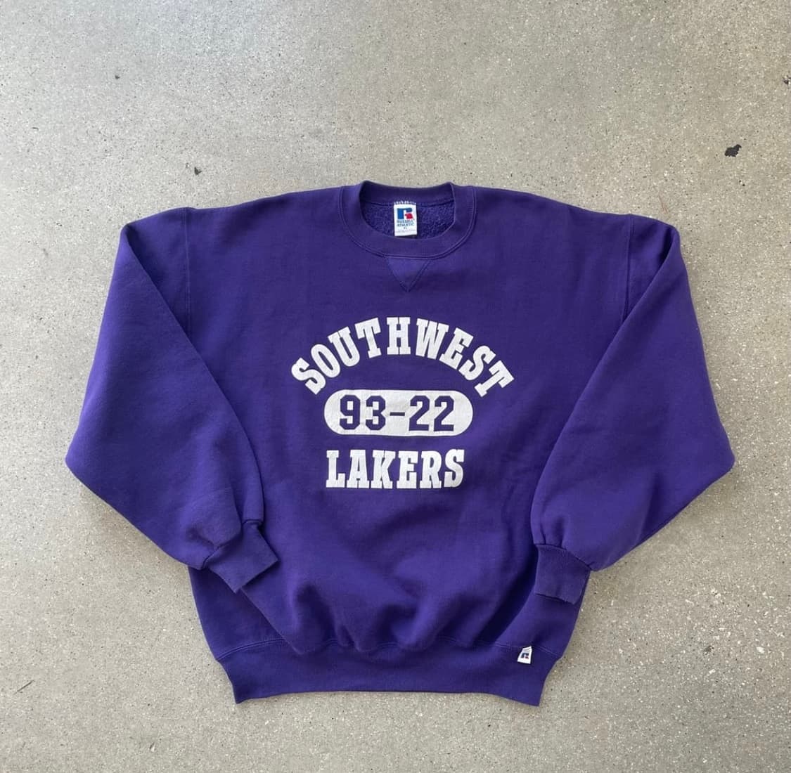 빈티지 러셀 애슬레틱 스웻셔츠 퍼플(화이트) XL 상품이미지1