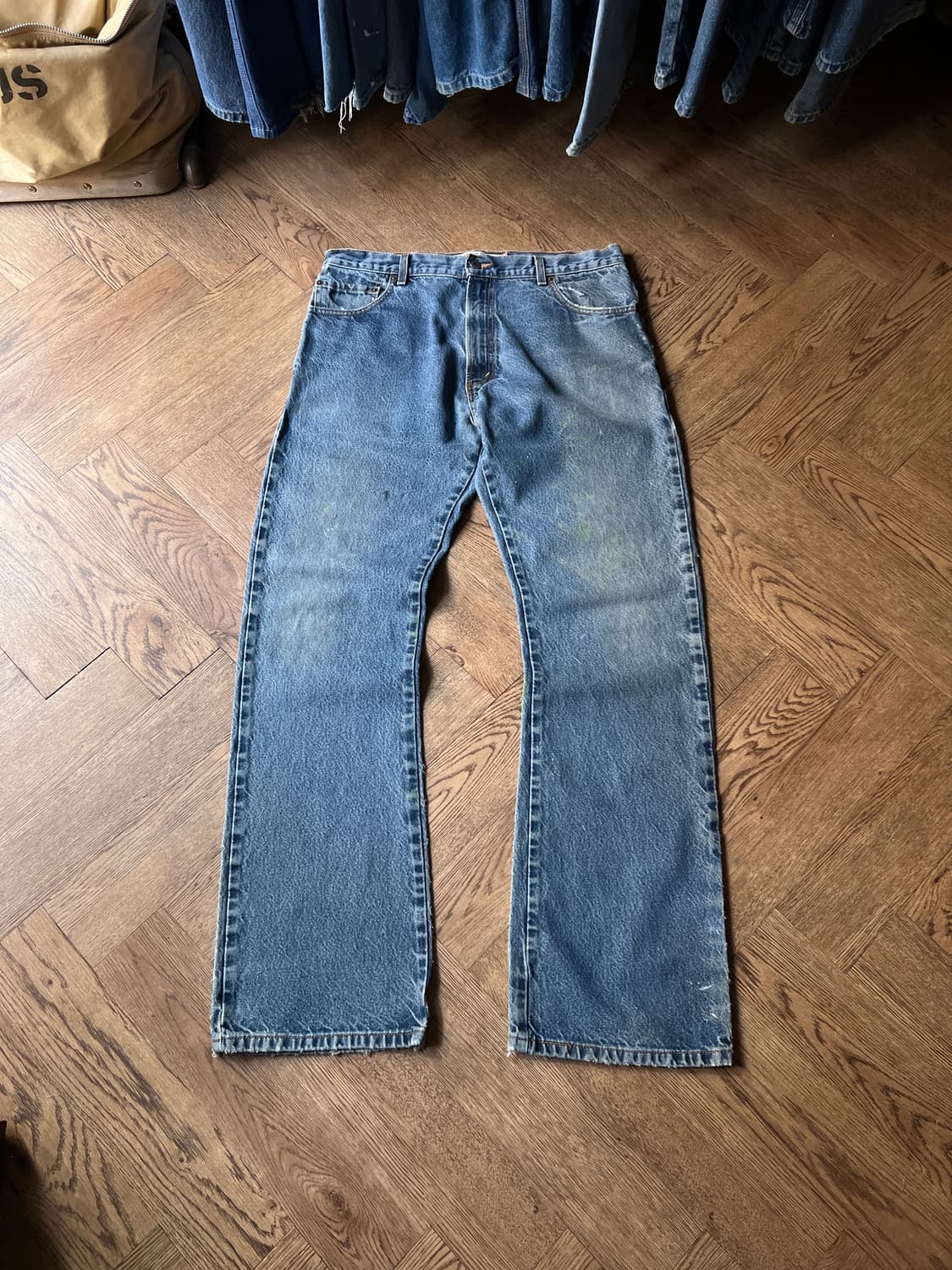 [36]00s 리바이스 USA 517 블랭크탭 페인티드 플레어핏 데님팬츠 상품이미지2