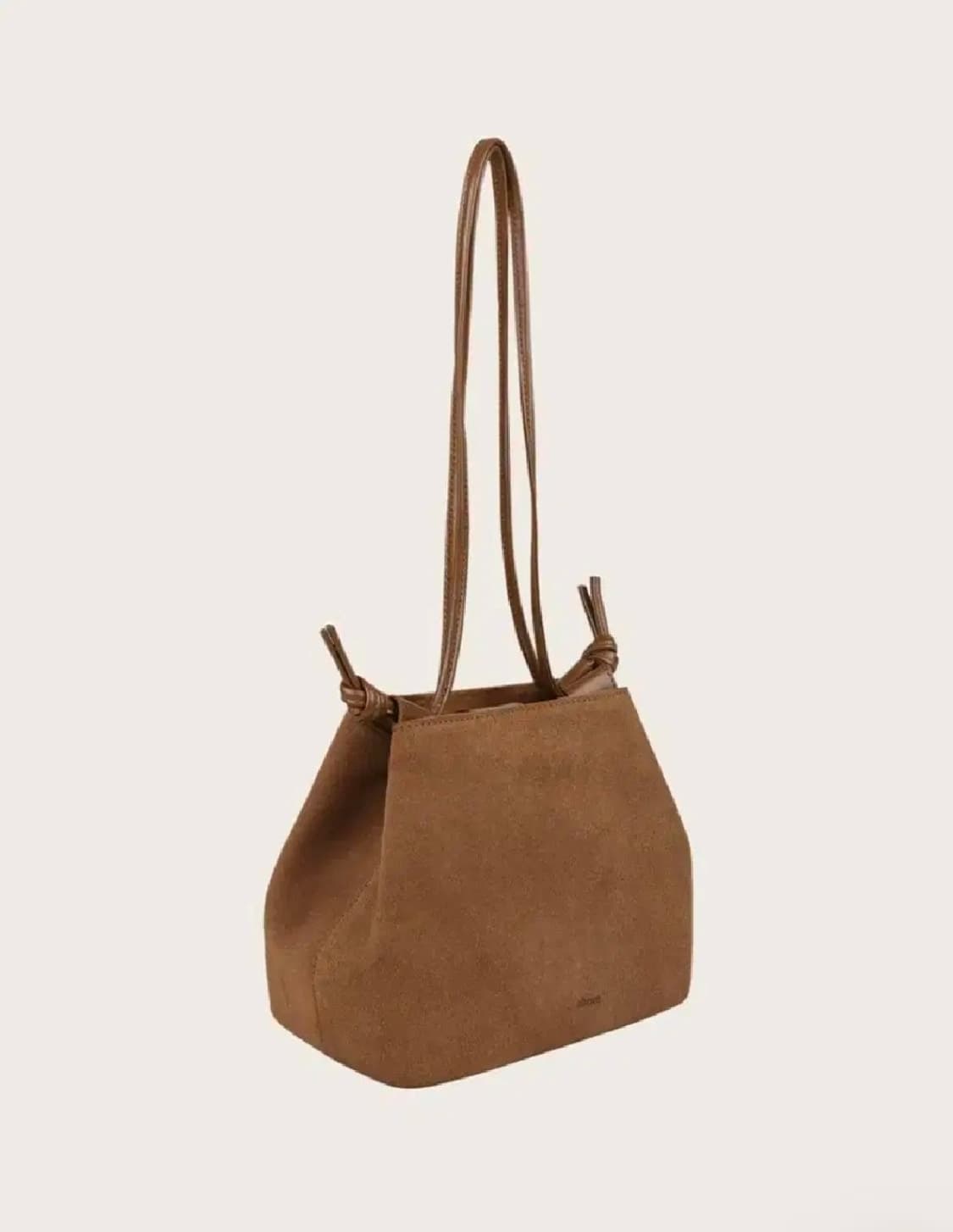 아호르-스웨이드 드로우스트링 버킷백 브라운 상품이미지1