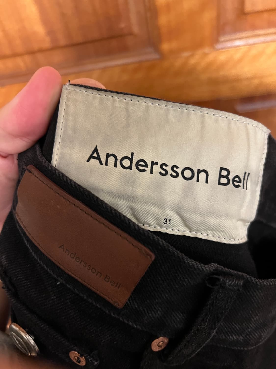 [31] 앤더슨벨 스커트 랩 팬츠 블랙 상품이미지3