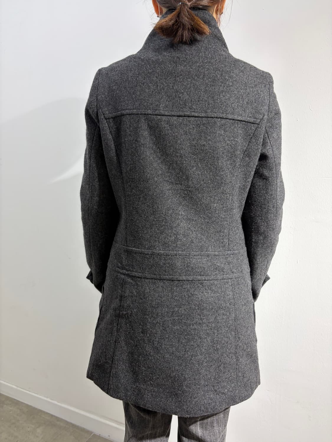 일본 빈티지 Dearest 모리걸 왕버튼 차콜 미디코트 상품이미지4