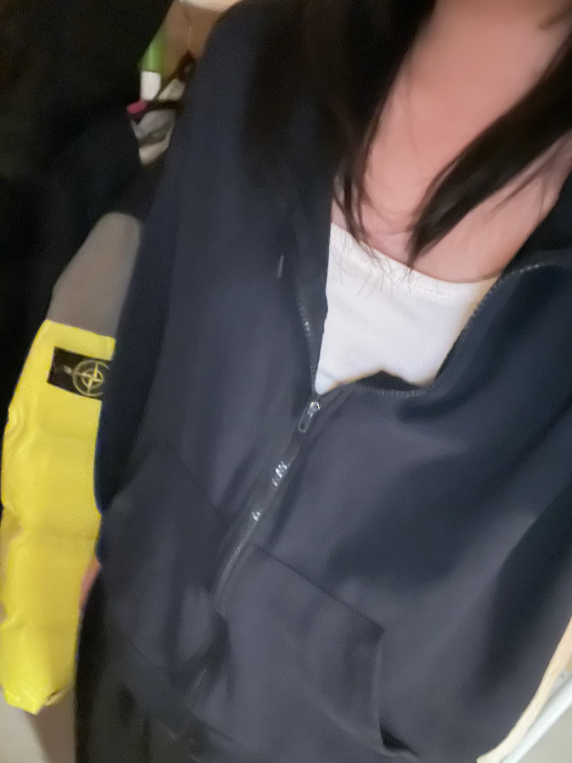 핏 좋은 네이지 후드집업 상품이미지2