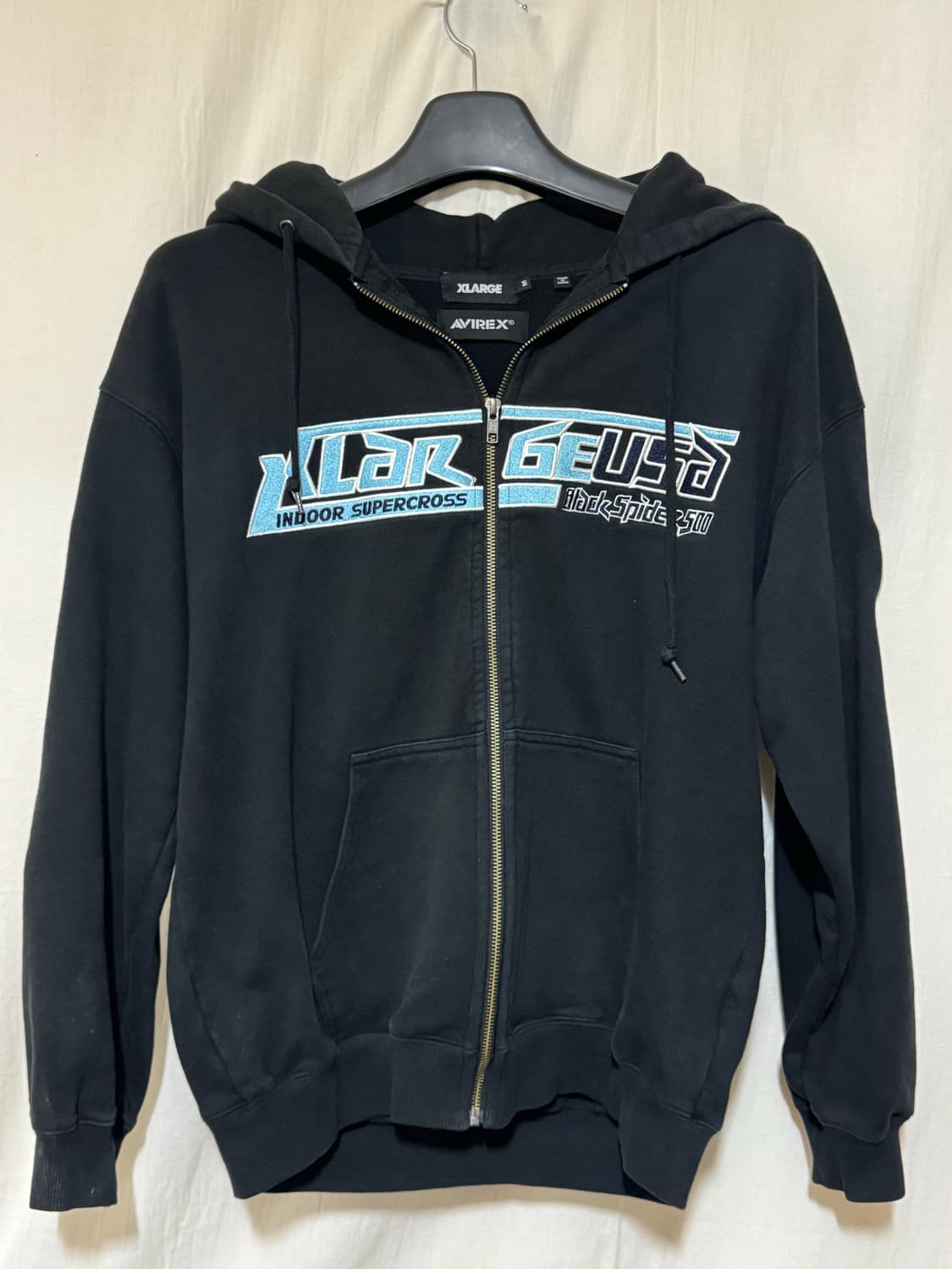 아비렉스 XLARGE 일본 한정 콜라보 크롭 후드 상품이미지1