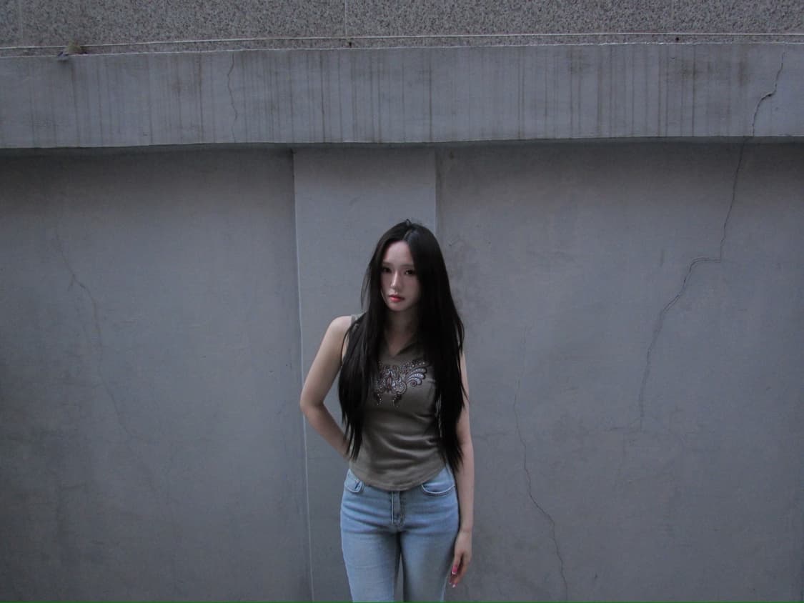 jpn vintage Ethnic Butterfly Neck Top 상품이미지3